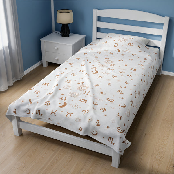 Zodiac Velveteen Plush Blanket