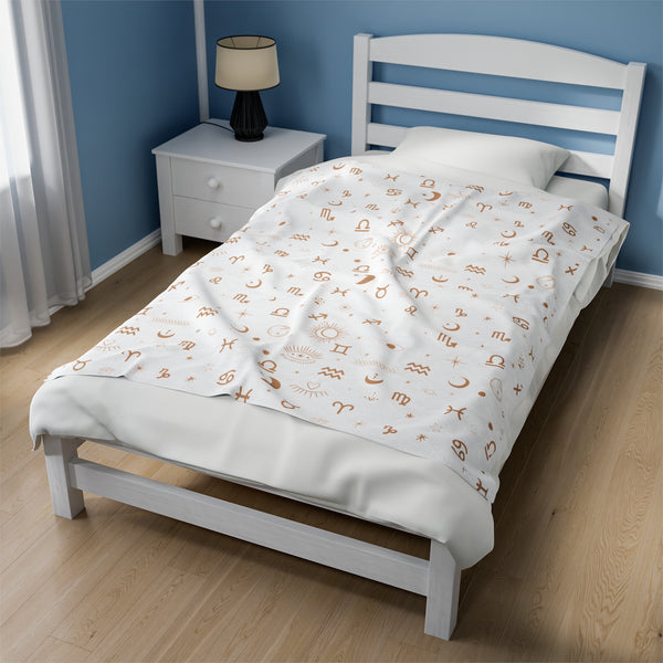 Zodiac Velveteen Plush Blanket