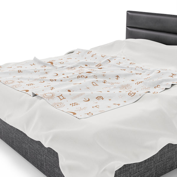 Zodiac Velveteen Plush Blanket