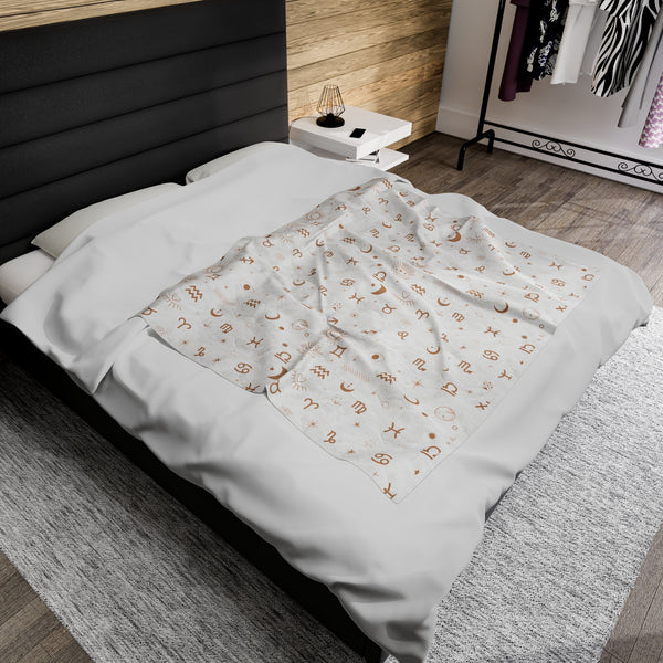 Zodiac Velveteen Plush Blanket