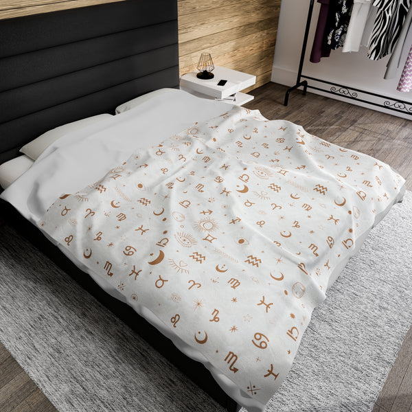 Zodiac Velveteen Plush Blanket