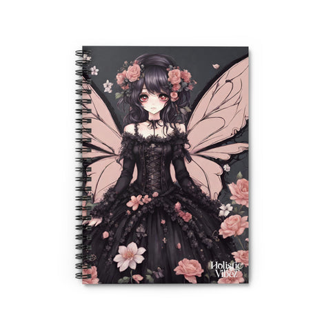 Victorian Goth Fairy Spiral Notebook - Ruled Line