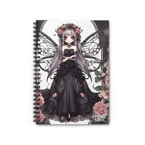 Ornate Goth Fairy Spiral Notebook - Ruled Line