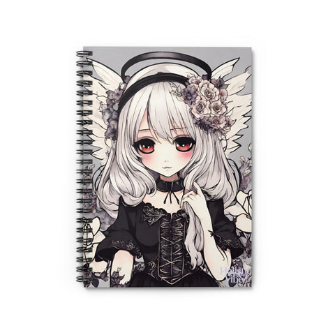Lavender Goth Fairy Spiral Notebook - Ruled Line