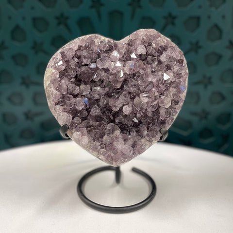 Amethyst Cluster Heart